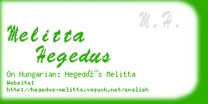 melitta hegedus business card